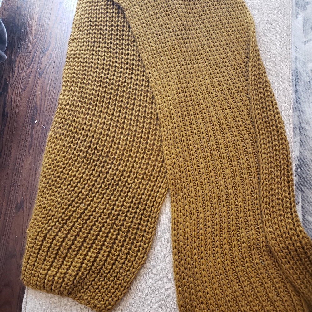 Mustard blanket scarf